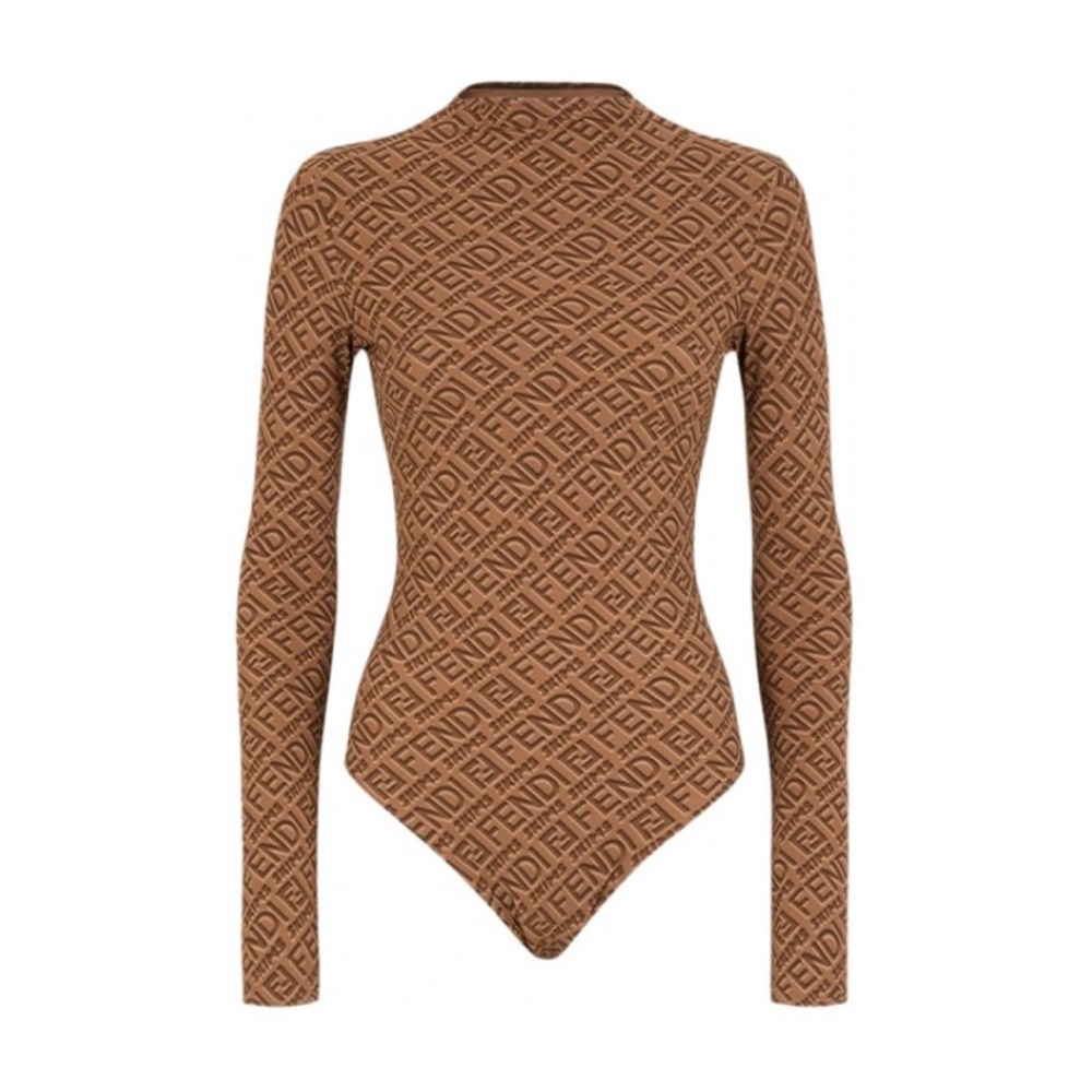 Fendi x SKIMS Mock Neck Long Sleeve Bodysuit Size Small